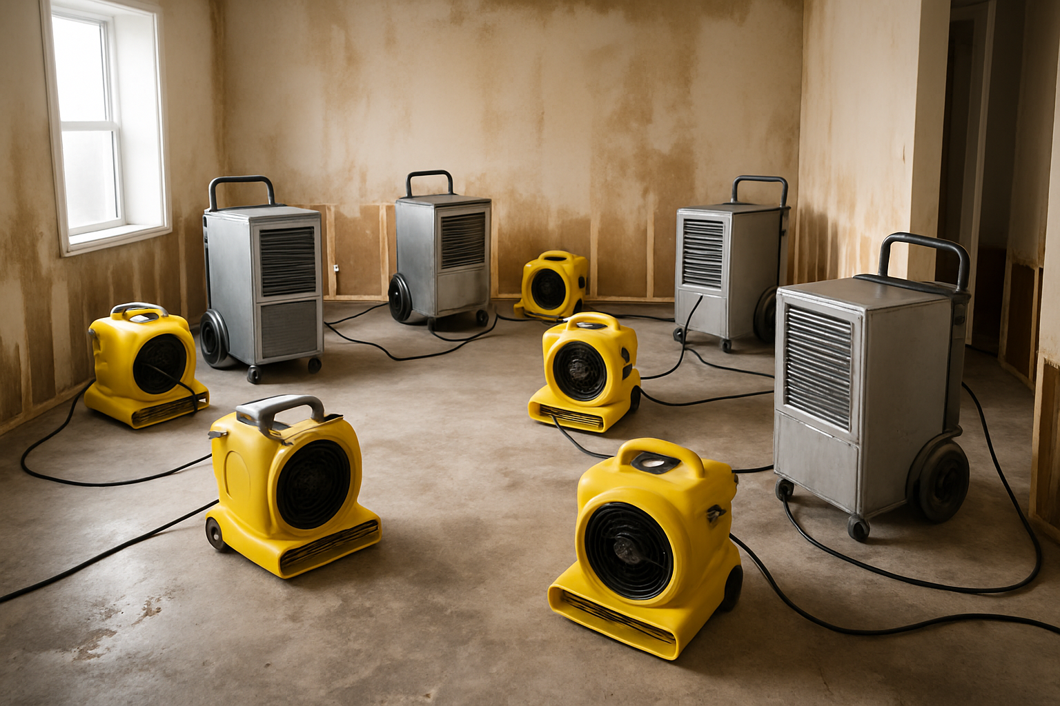 How Dehumidification and Air Drying Equipment Stops Mold Growth After Water Damage